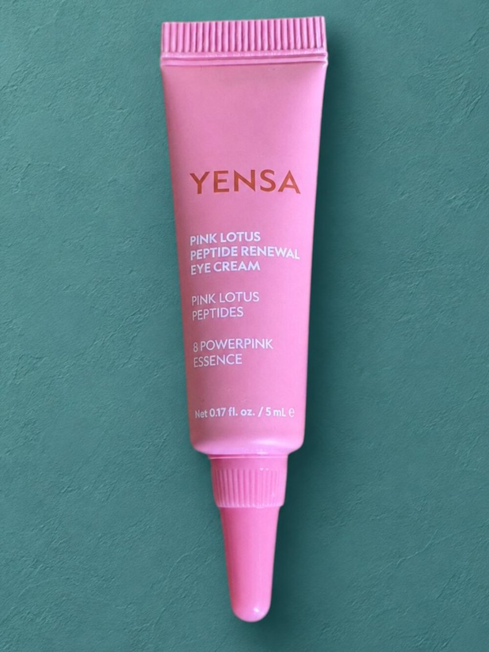 YENSA Pink Lotus Peptide Renewal Eye Cream 5mL Hydrate Travel Size Deluxe Sample